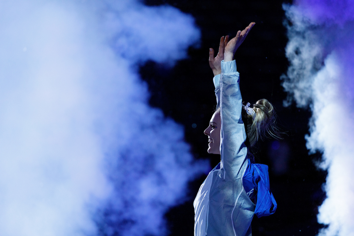 MEGAN MONFREDI.

The University of Kentucky gymnastics team beats Arkansas with a winning score of 195.275 on Excite Night. 


Photo by Elliott Hess | UK Athletics