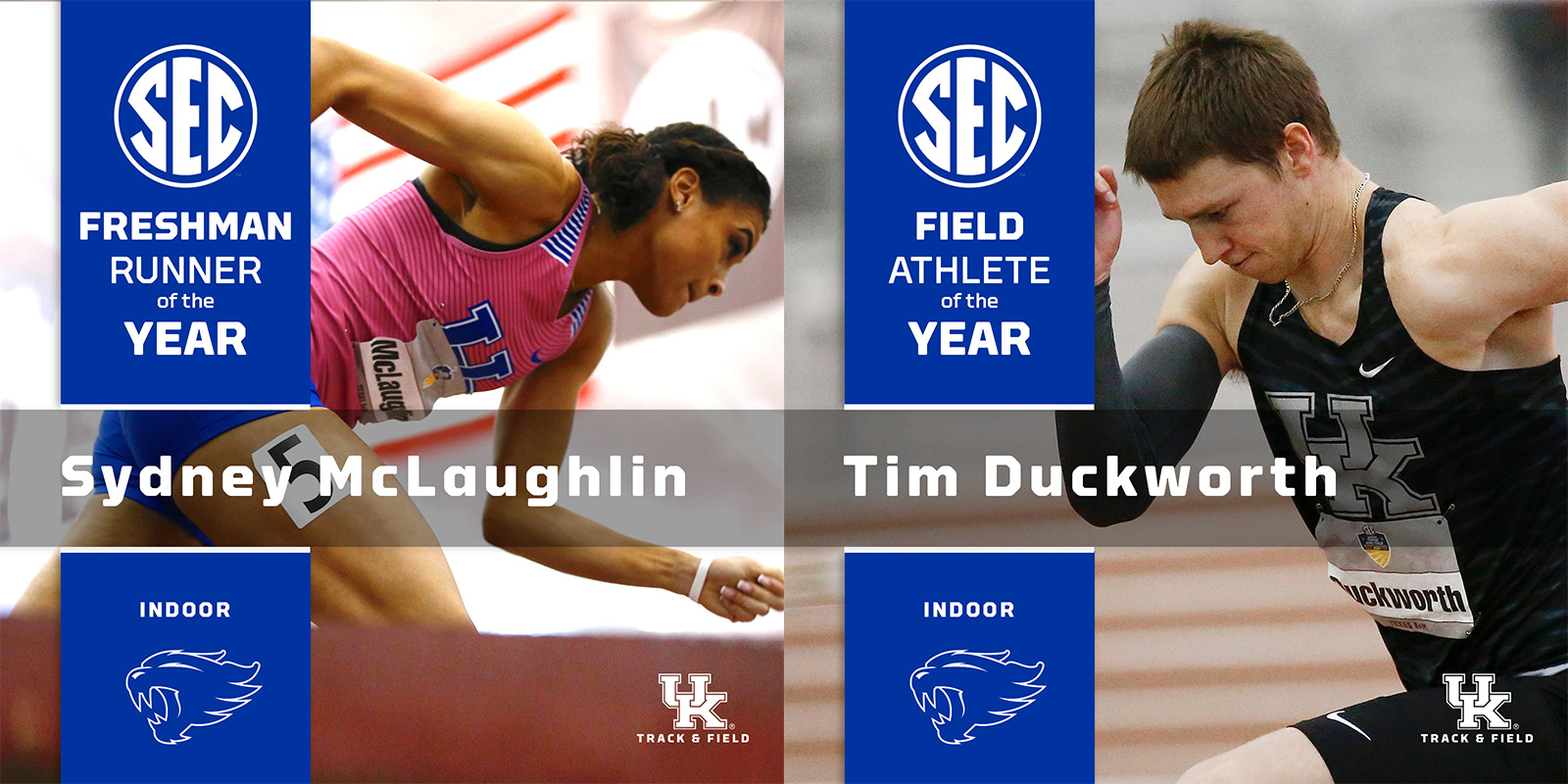 Duckworth SEC Field Athlete of the Year, McLaughlin Freshman of the Year