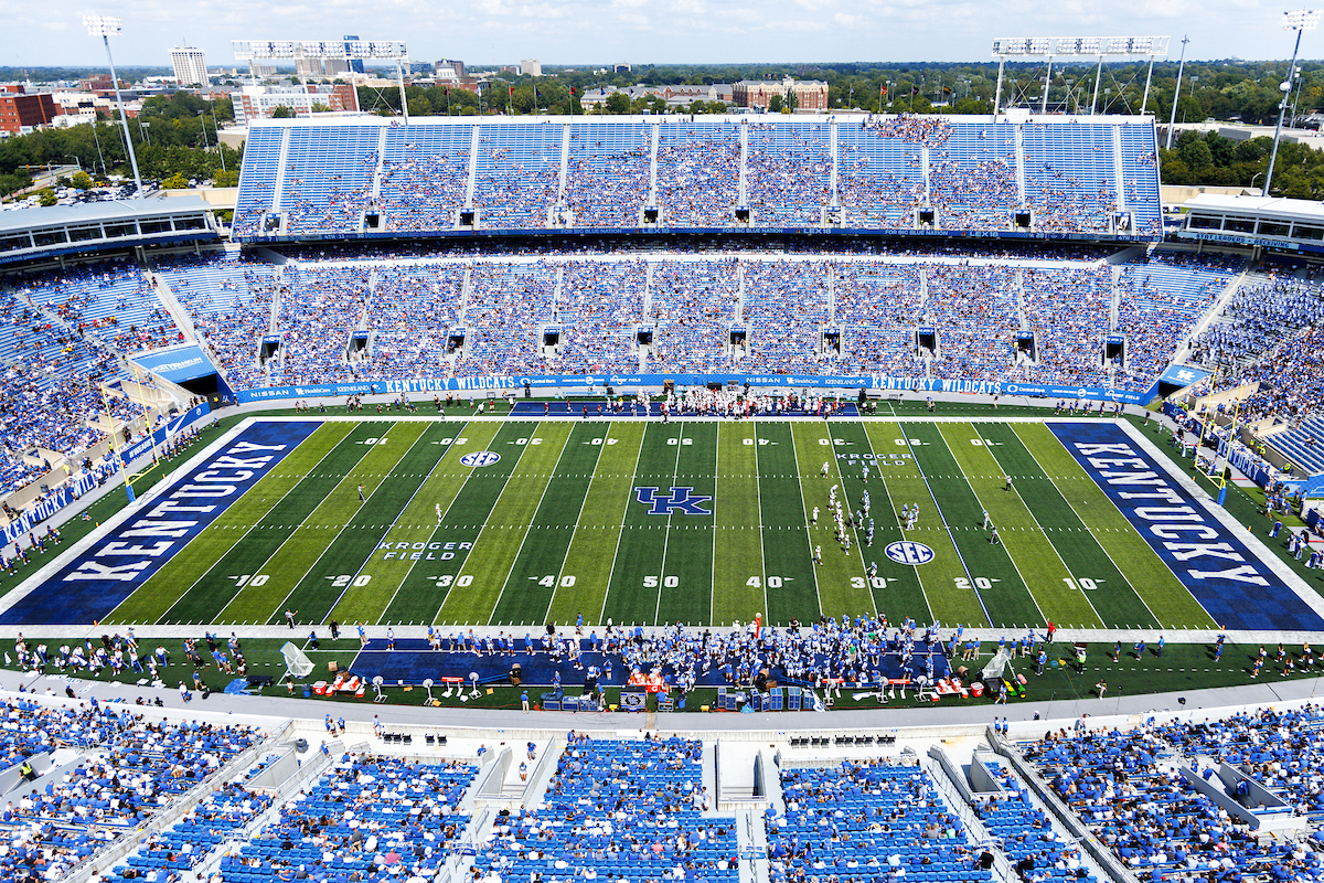 Wide.

UK beat ULM 45-10.

Photo by Eddie Justice | UK Athletics