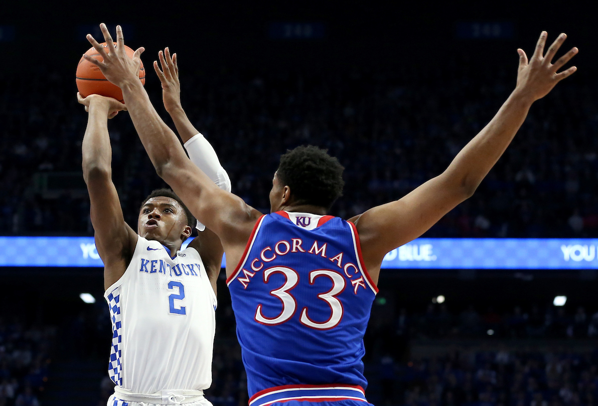 Ashton Hagans. 

The UK men's basketball team beat Kansas 71-63 at Rupp Arena on Saturday, January 26, 2019.


Photo By Barry Westerman | UK Athletics