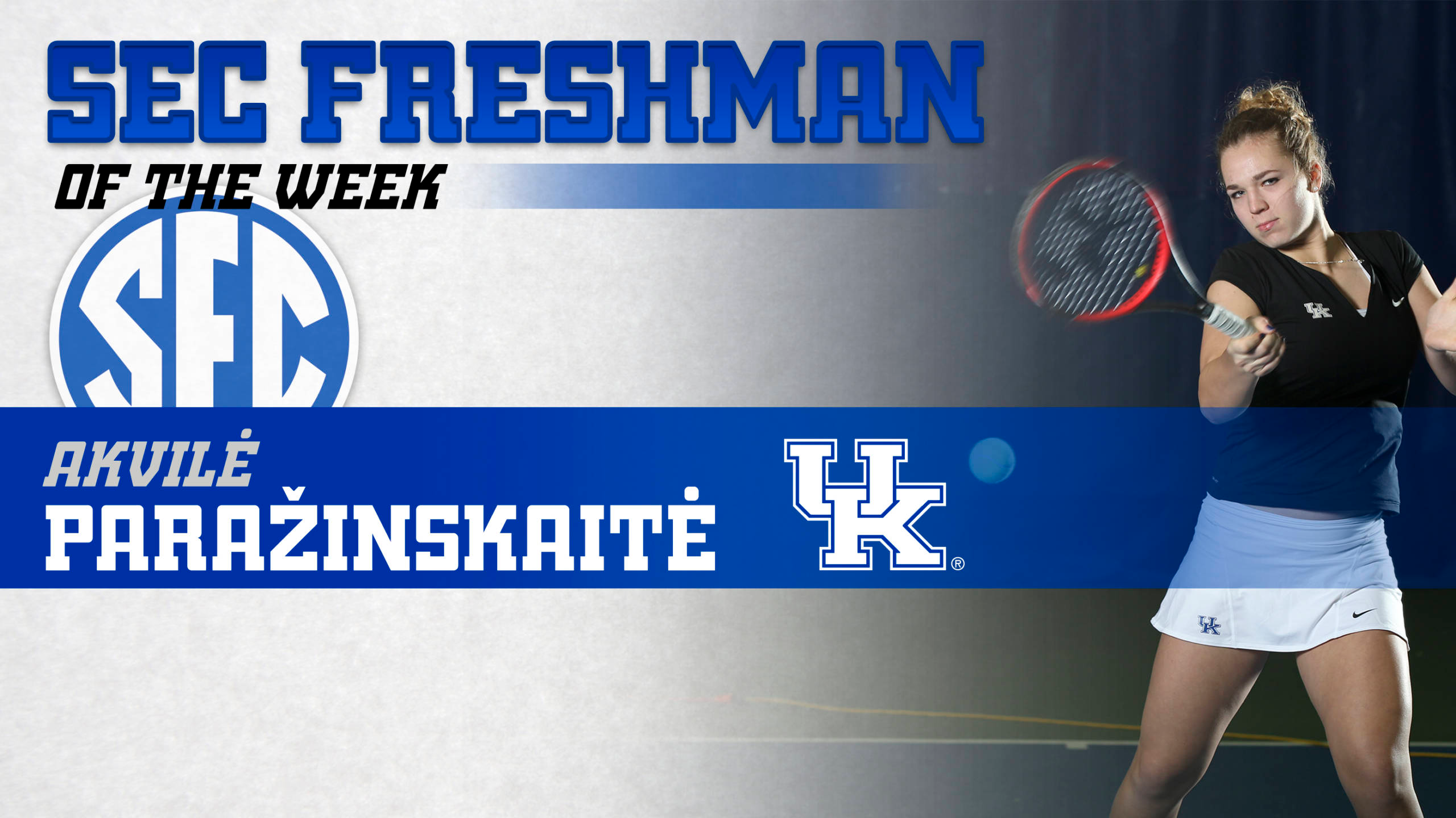 Paražinskaite Named SEC Freshman of the Week