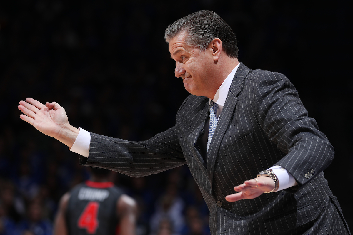 Coach Calipari.

The University of Kentucky men's basketball team beat Georgia 66-61 on Sunday, December 31, 2017 at Rupp Arena in Lexington, Ky.

Photo by Elliott Hess | UK Athletics