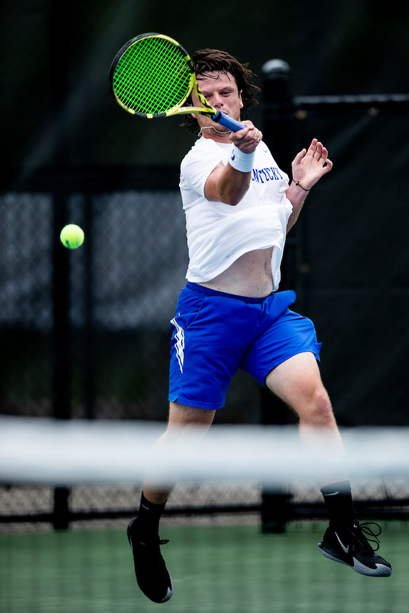 JJ Mercer.

Kentucky beat DePaul 4-0 in the first round of the 2022 NCAA Men’s Tennis Tournament.

Photo by Elliott Hess | UK Athletics