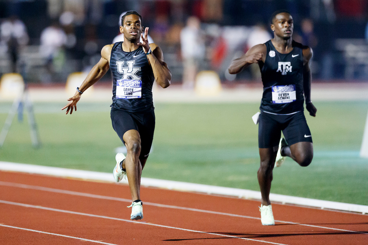 Lance Lang.

SEC Outdoor Track and Field Championships Day 1.

Photo by Elliott Hess | UK Athletics