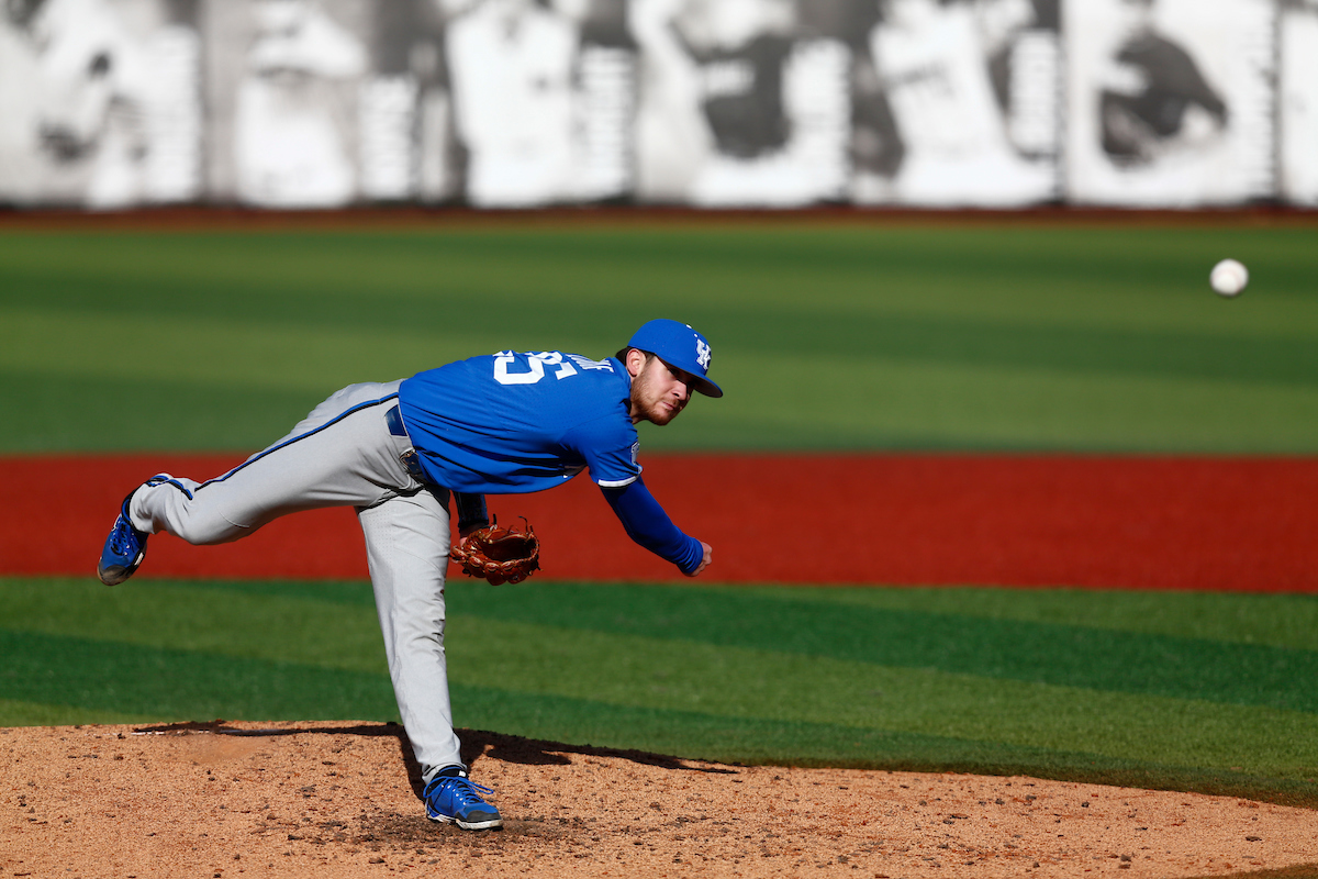Seth Logue. 

Kentucky falls to Louisville 4-2. 

Photo By Barry Westerman | UK Athletics