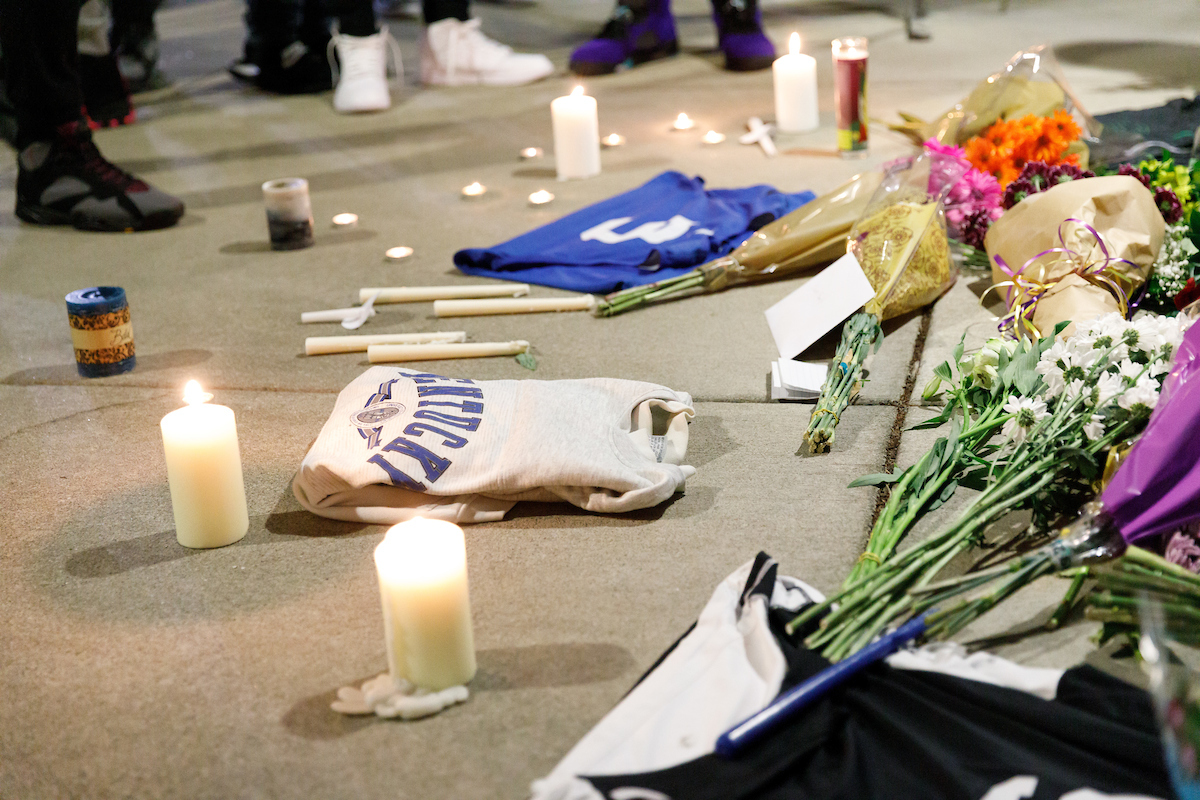 Terrence Clarke candlelight vigil.

Photo by Elliott Hess | UK Athletics
