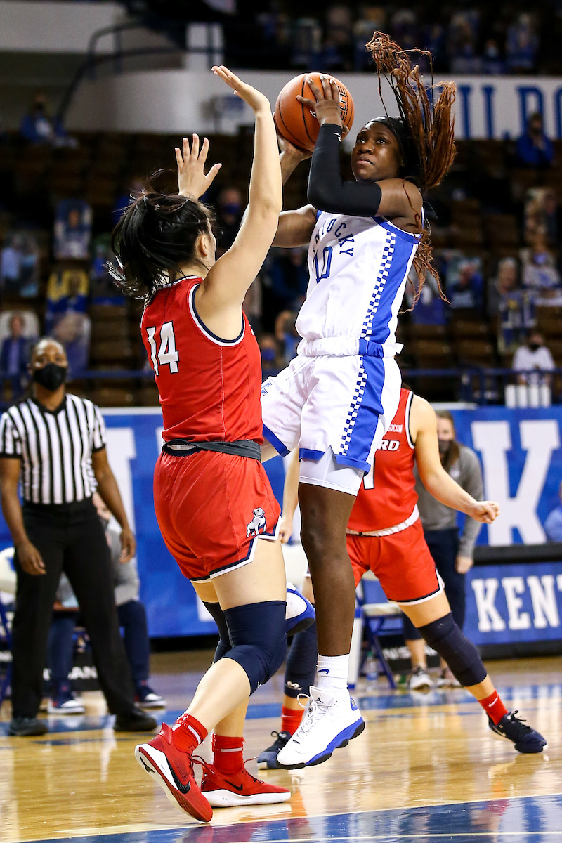 Rhyne Howard.  

Kentucky beats Samford 88-54.

Photo by Eddie Justice | UK Athletics