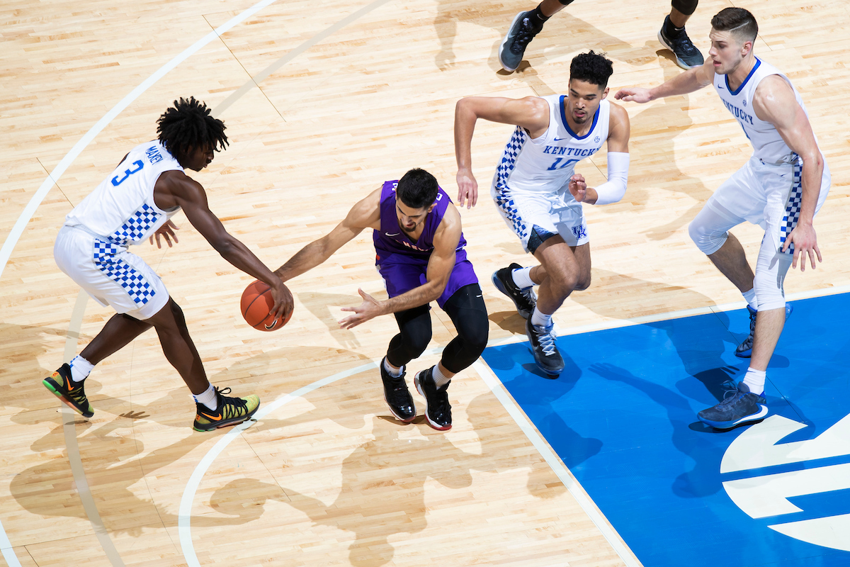 Tyrese Maxey. Johnny Juzang. Nate Sestina.

UK falls to Evansville 67-64.

Photo by Chet White | UK Athletics
