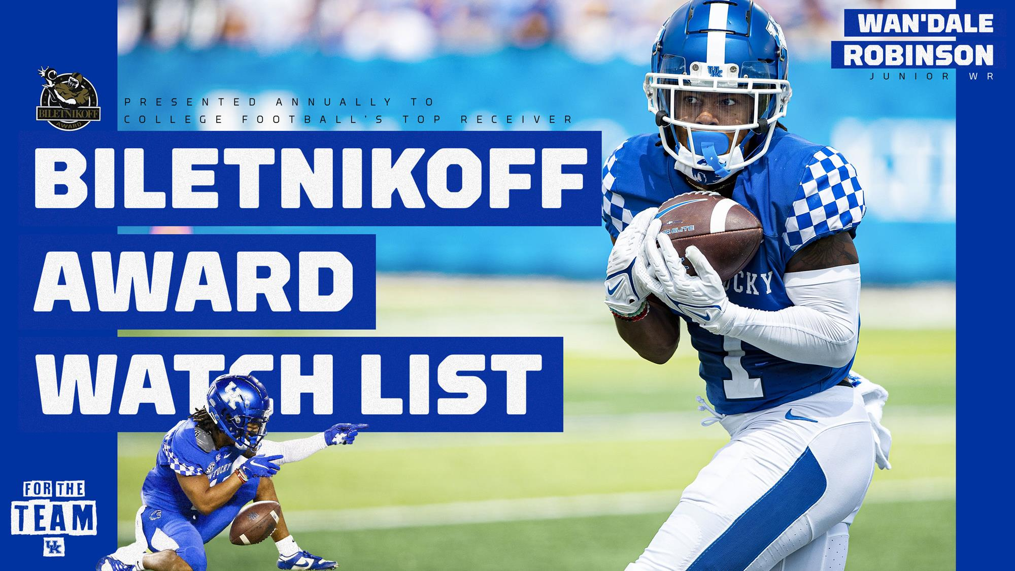 Wan’Dale Robinson Added to Biletnikoff Award Watch List