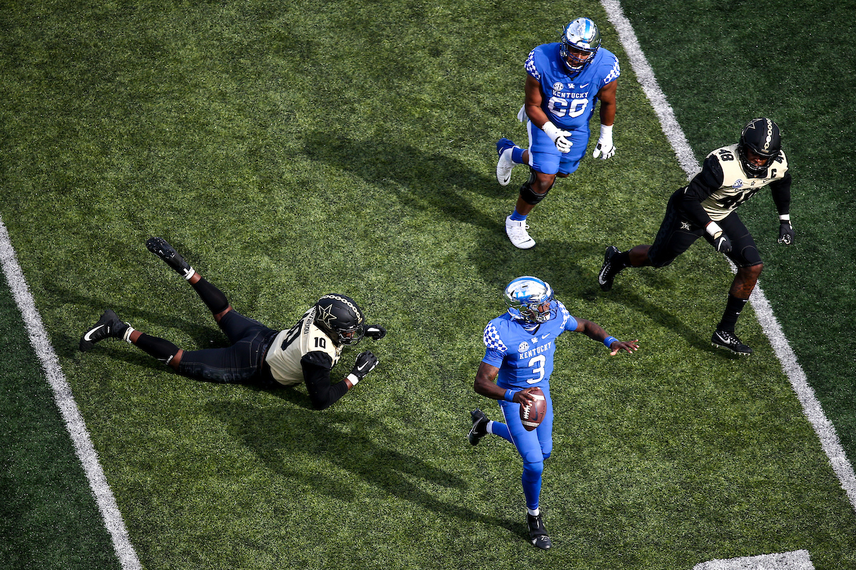 Terry Wilson. 

UK beat Vandy 38-35.

Photo by Eddie Justice | UK Athletics