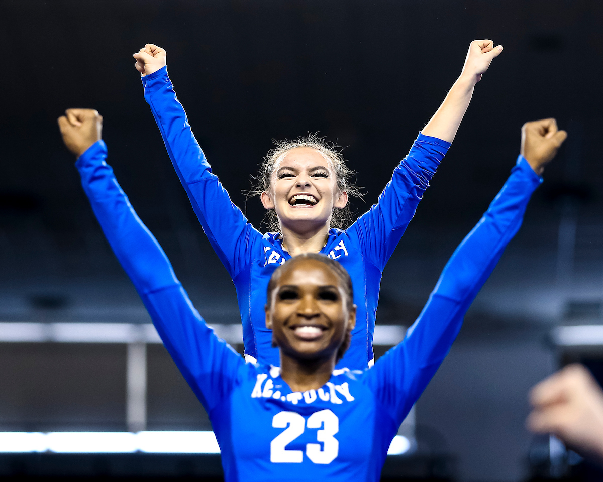Izzy Holloway.

Kentucky Stunt blue and white scrimmage. 

Photo by Eddie Justice | UK Athletics