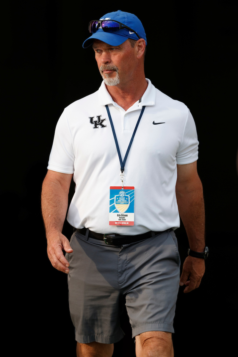 Kris Grimes.

SEC Outdoor Track and Field Championships Day 1.

Photo by Elliott Hess | UK Athletics