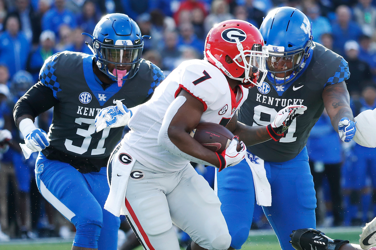 Calvin Taylor. Jamar Watson

Georgia beats UK 34-17.

Photo by Chet White | UK Athletics