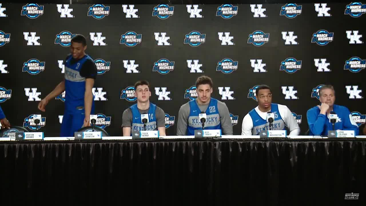 MBB: Coach Calipari, Hagans, Herro, Johnson, Travis, and Washington - Pre-Auburn