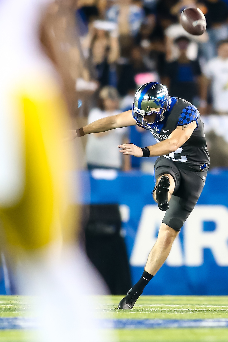 Chance Poore. 

UK beat LSU 42-21.

Photo by Eddie Justice | UK Athletics
