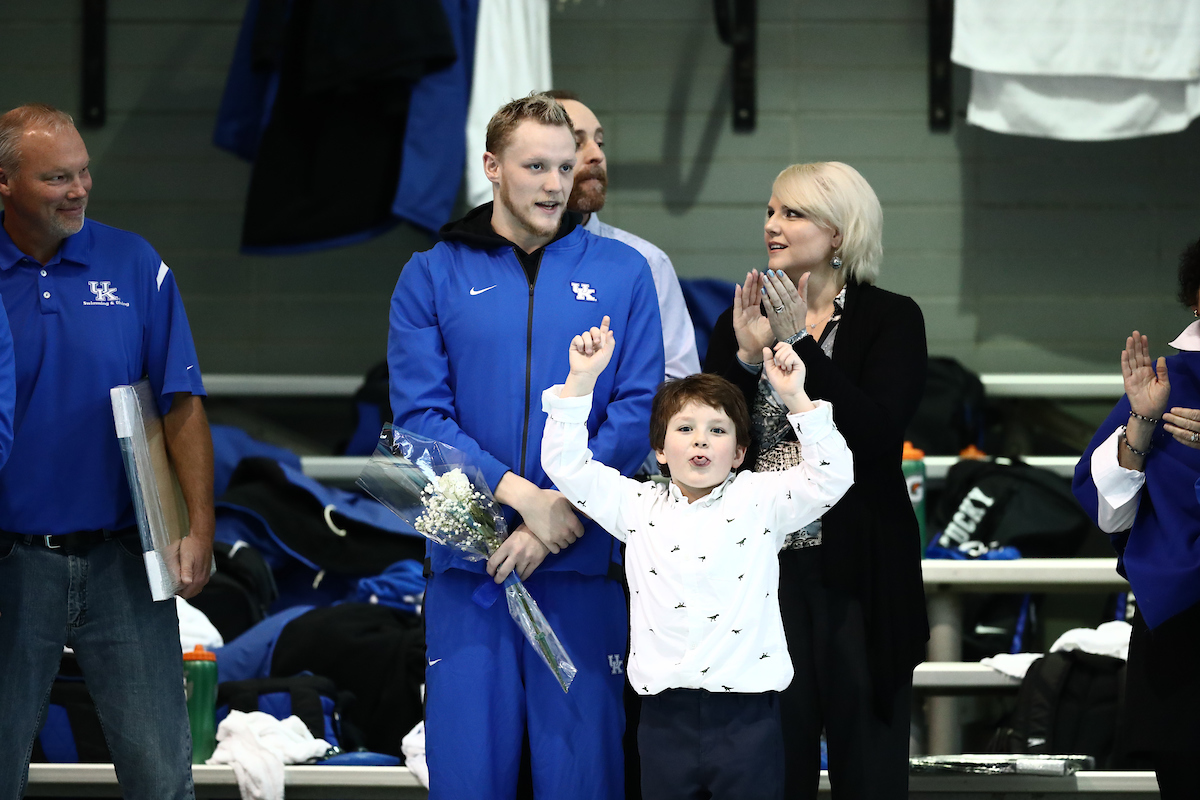 The UK men's and women's swim and drive teams beat Louisville on Senior Day at the Lancaster Aquatic Center on Saturday, January 26, 2019.

Photo by Elliott Hess | UK Athletics