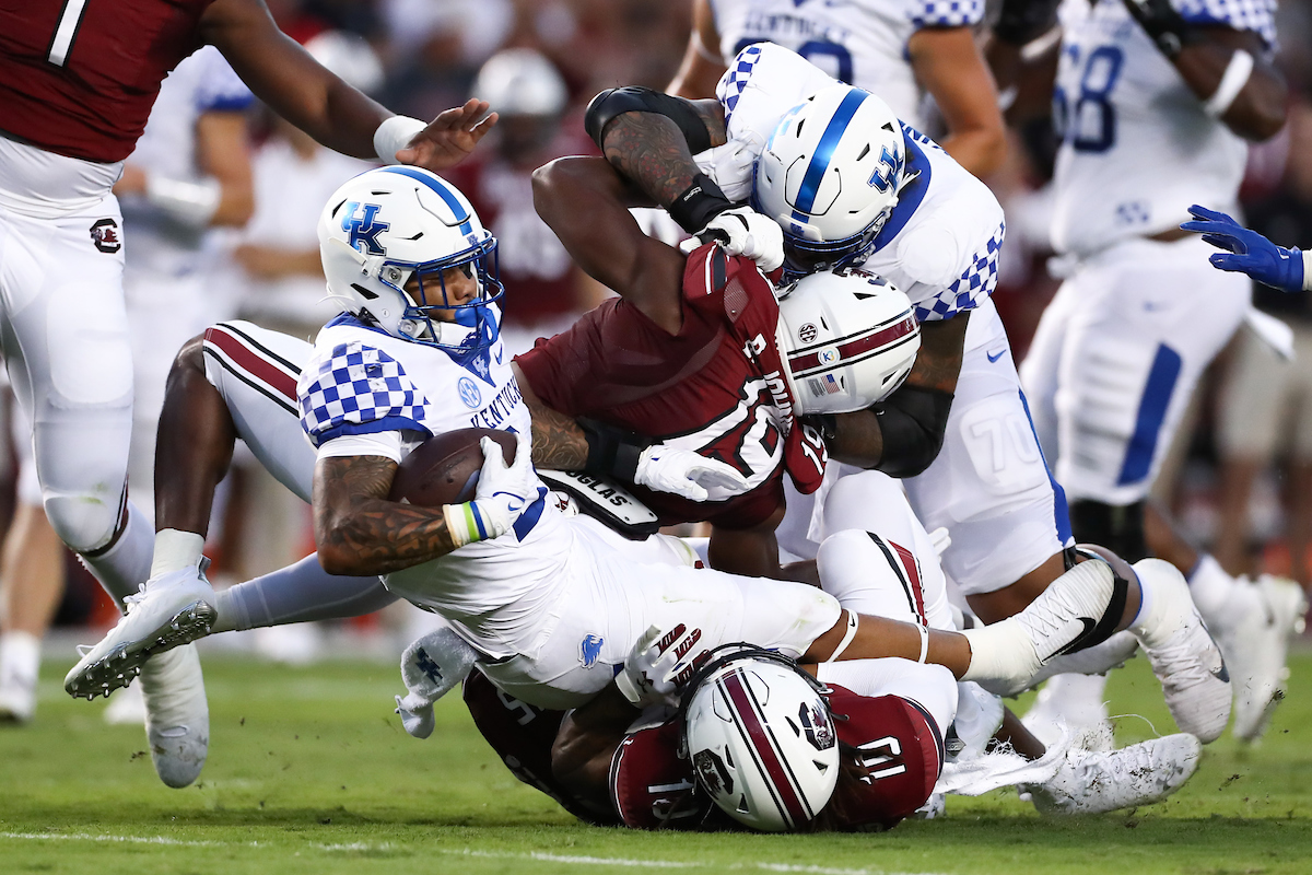 Chris Rodriguez Jr.

Kentucky beats South Carolina, 16-10.

Photo by Elliott Hess | UK Athletics