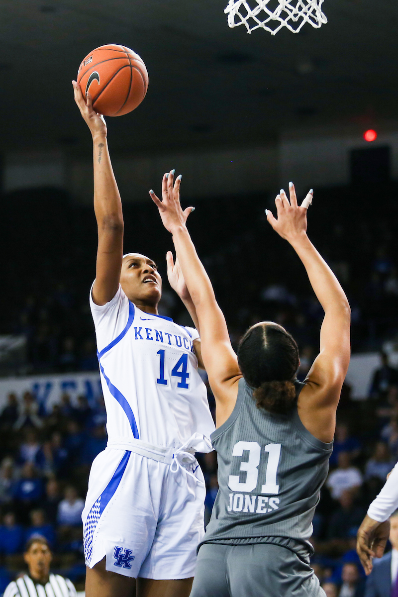 The UK women's basketball team falls to Texas A&M on Thursday, November 28, 2019.

Photo by Hannah Phillips | UK Athletics
