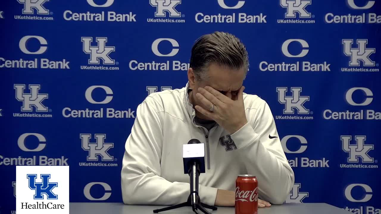 MBB: Coach Calipari, Brooks,and Wheeler - Pre-Kansas