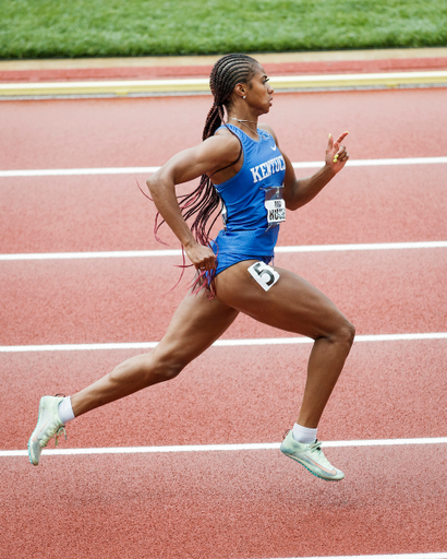 Masai Russell.

Day Four. The UK women’s track and field team placed third at the NCAA Track and Field Outdoor Championships at Hayward Field in Eugene, Or.

Photo by Chet White | UK Athletics