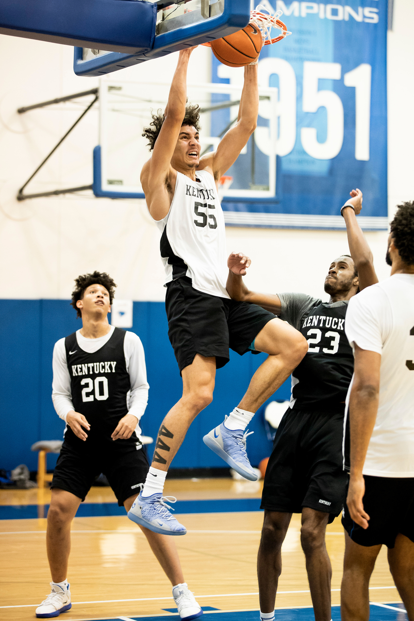 Lance Ware. Isaiah Jackson.

Menâ??s basketball practice. 

Photo by Chet White | UK Athletics