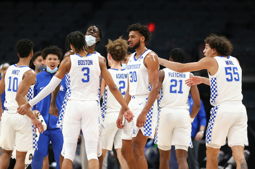 Team.

Kentucky falls to Kansas, 65-62, in the State Farm Champions Classic.

Photo by Chet White | UK Athletics