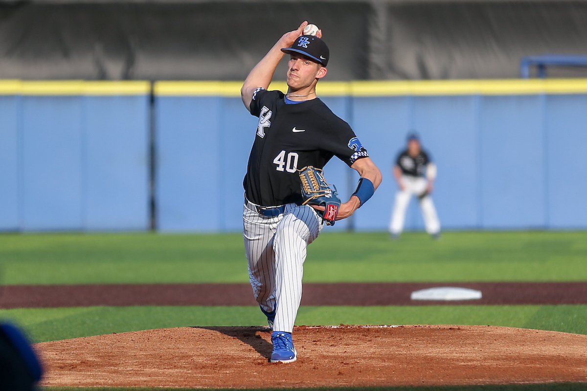 Zach Kammin.

Kentucky defeats Bellarmin 12 - 0.

Photo by Sarah Caputi | UK Athletics