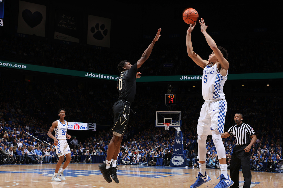 Kevin Knox.

The University of Kentucky men's basketball team beats Vanderbilt 83-81 on Tuesday, January 30, 2018 at Rupp Arena in Lexington, Ky.

Photo by Elliott Hess | UK Athletics