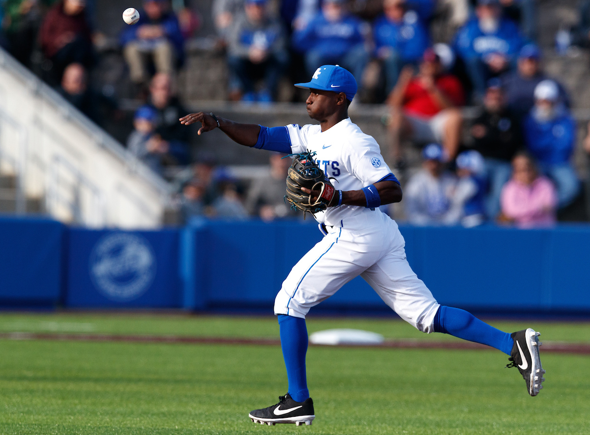 Zeke Lewis.


Kentucky baseball defeated EKU 7-3 on opening day at Kentucky Proud Park. 

Photo by Elliott Hess | UK Athletics