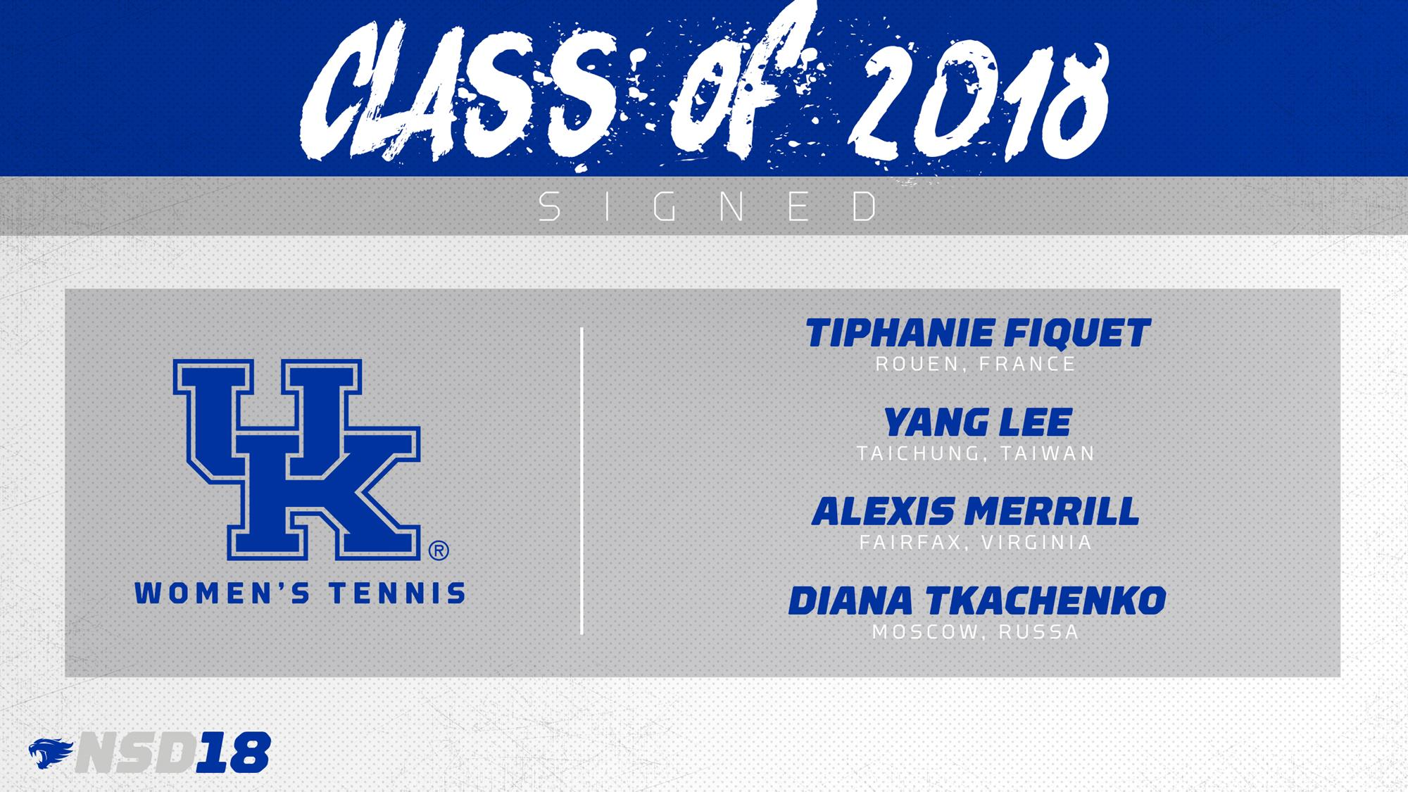 Kentucky Women’s Tennis Inks Four in Early Signing Period