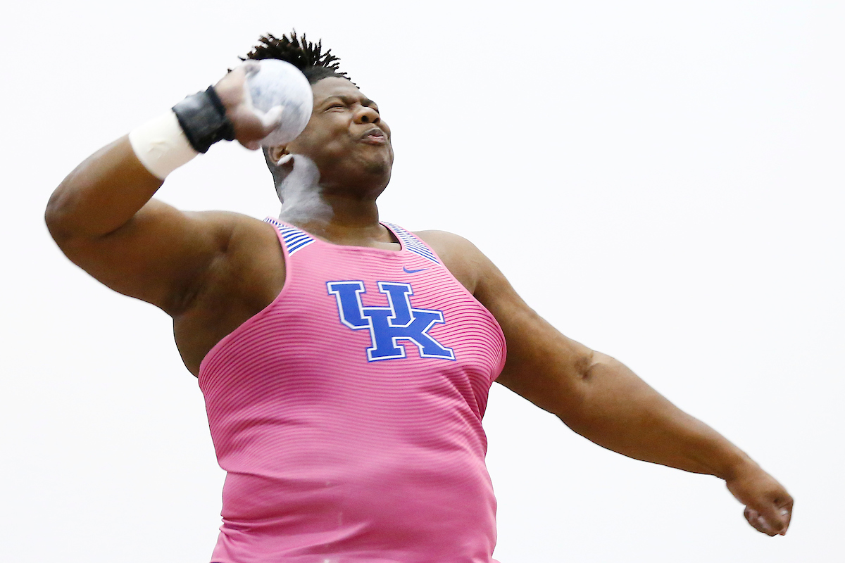 Charles Lenford.

The University of Kentucky track and field team competes in day two of the 2018 SEC Indoor Track and Field Championships at the Gilliam Indoor Track Stadium in College Station, TX., on Sunday, February 25, 2018.

Photo by Chet White | UK Athletics