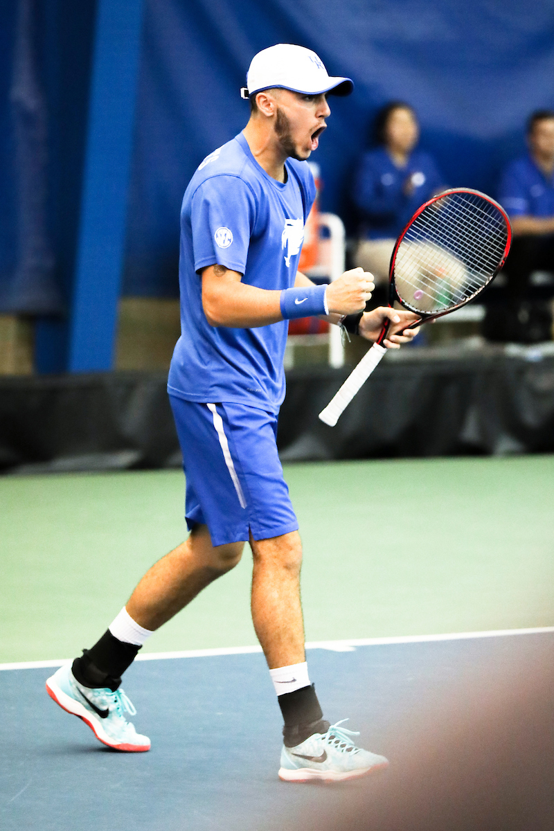 Enzo Wallart. 

Kentucky men's tennis falls to Tennessee 0-4 on Sunday, April 14th..

Photo by Eddie Justice | UK Athletics