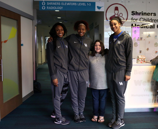 The University of Kentucky women's basketball team Community Service at Shriners Hospital on Tuesday, December 19, 2017.
Photo by Britney Howard