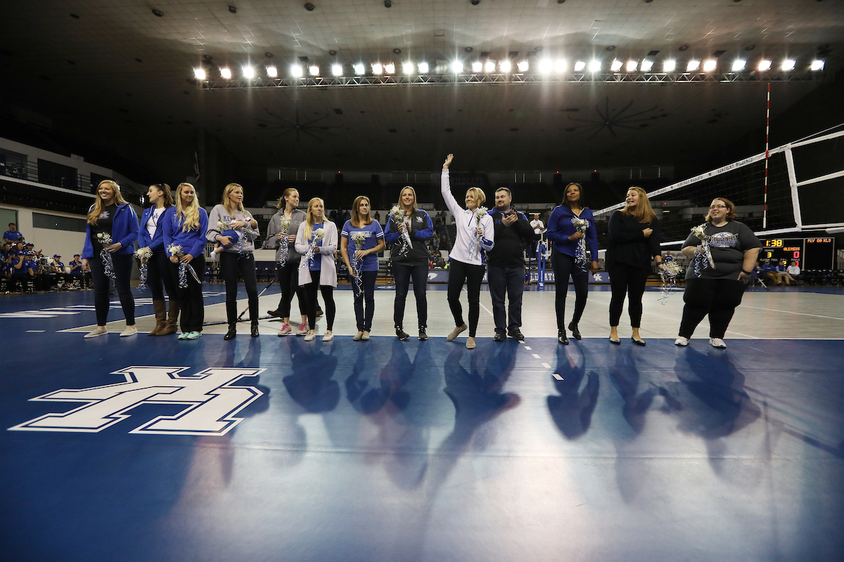 Alumni.

The University of Kentucky volleyball team defeats Ole Miss.

Photo by Quinn Foster