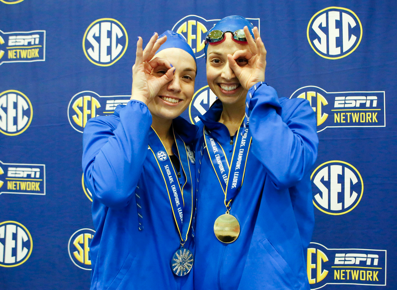 Photos from the afternoon portion of the final day of the 2019 SEC Swimming and Diving Championships in the Gabrielsen Natatorium at the University of Georgia in Athens, Ga., on Saturday, Feb. 23, 2019. (Casey Sykes)