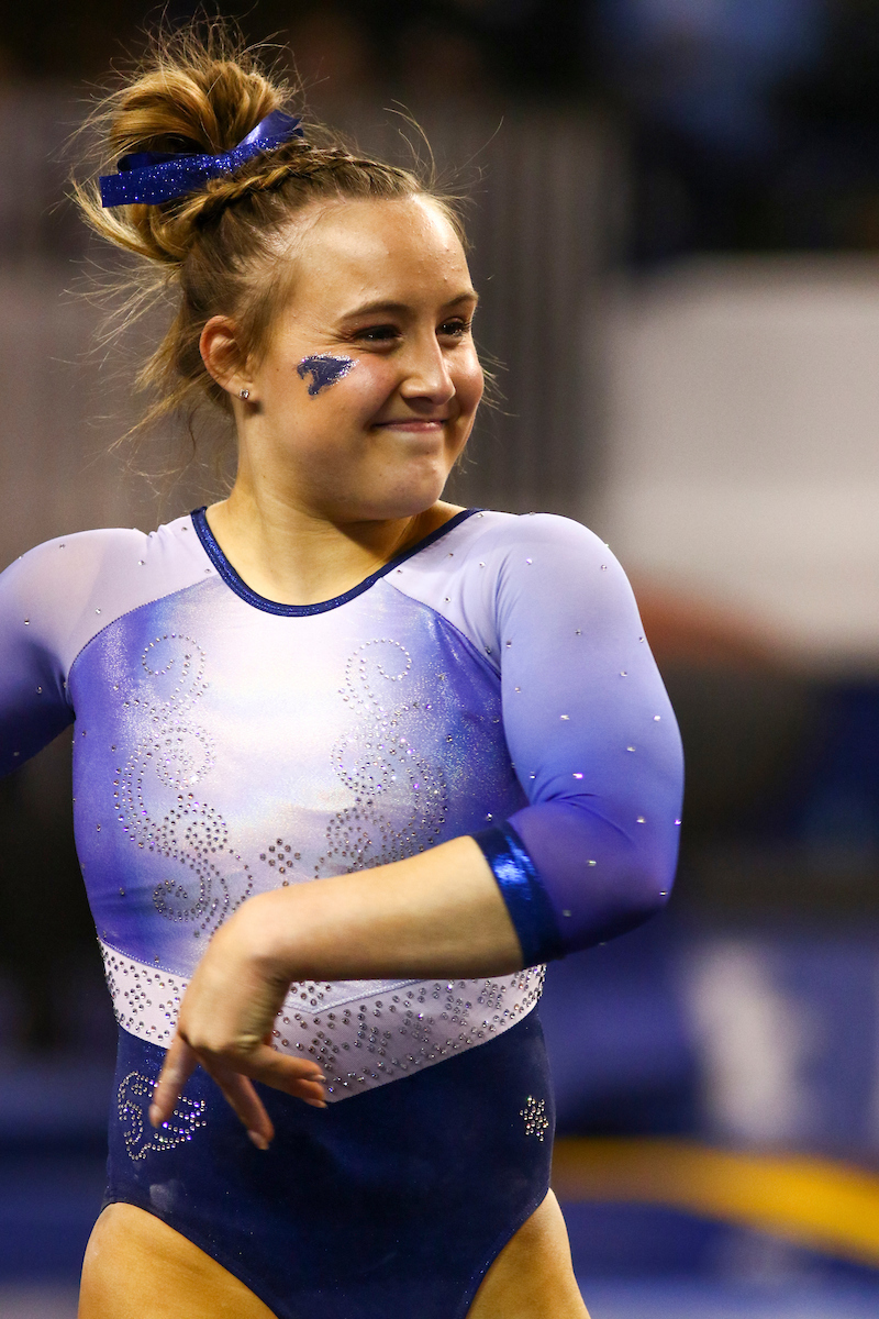 Raena Worley.

Kentucky wins quad meet in Memorial Coliseum Debut,

Photo by Grace Bradley | UK Athletics
