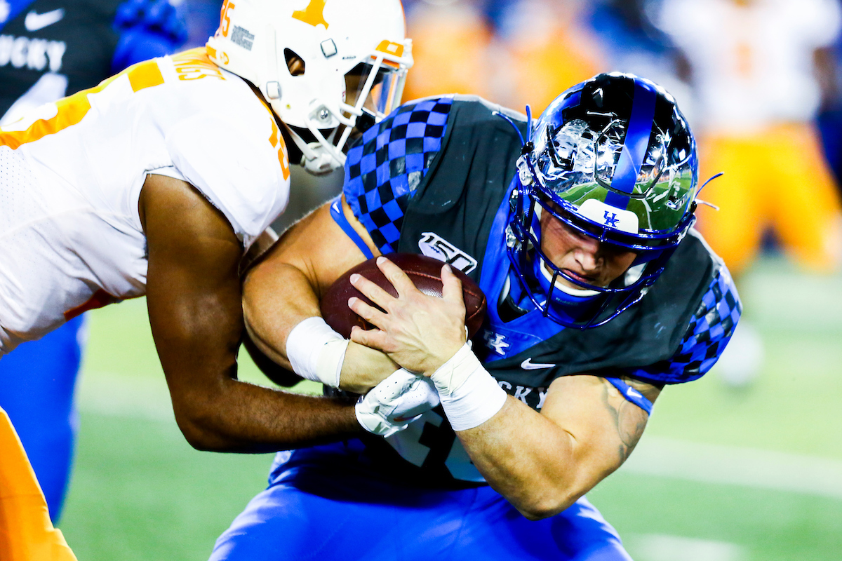 Drew Schlegel.

Kentucky falls to Tennessee 17-13.

Photo by Hannah Phillips | UK Athletics
