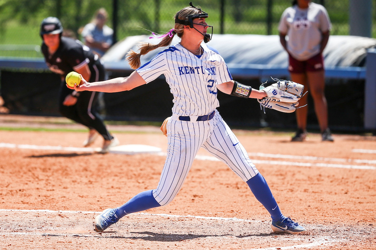 Stephanie Schoonover.

Kentucky defeats Mississippi State 9-5.

Photo by Sarah Caputi | UK Athletics