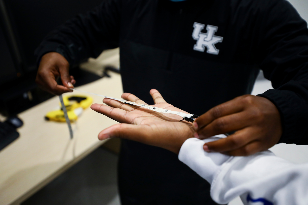 Robert Harris.

The UK men's basketball team at the University of Kentucky Sports Medicine Research Institute. 

Photo by Chet White | UK Athletics