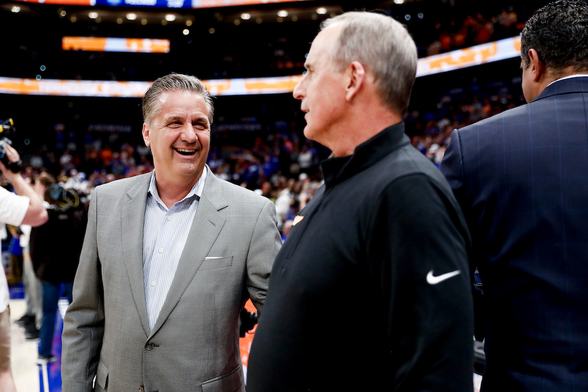 John Calipari. Rick Barnes.

Kentucky loses to Tennessee 69-62.

Photos by Chet White | UK Athletics