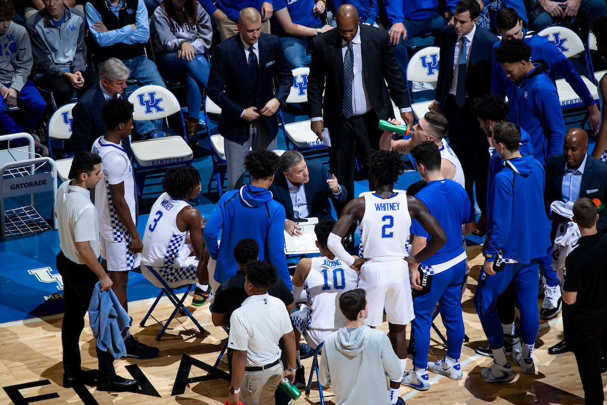 John Calipari. Team. Huddle.

UK falls to Evansville 67-64.

Photo by Chet White | UK Athletics