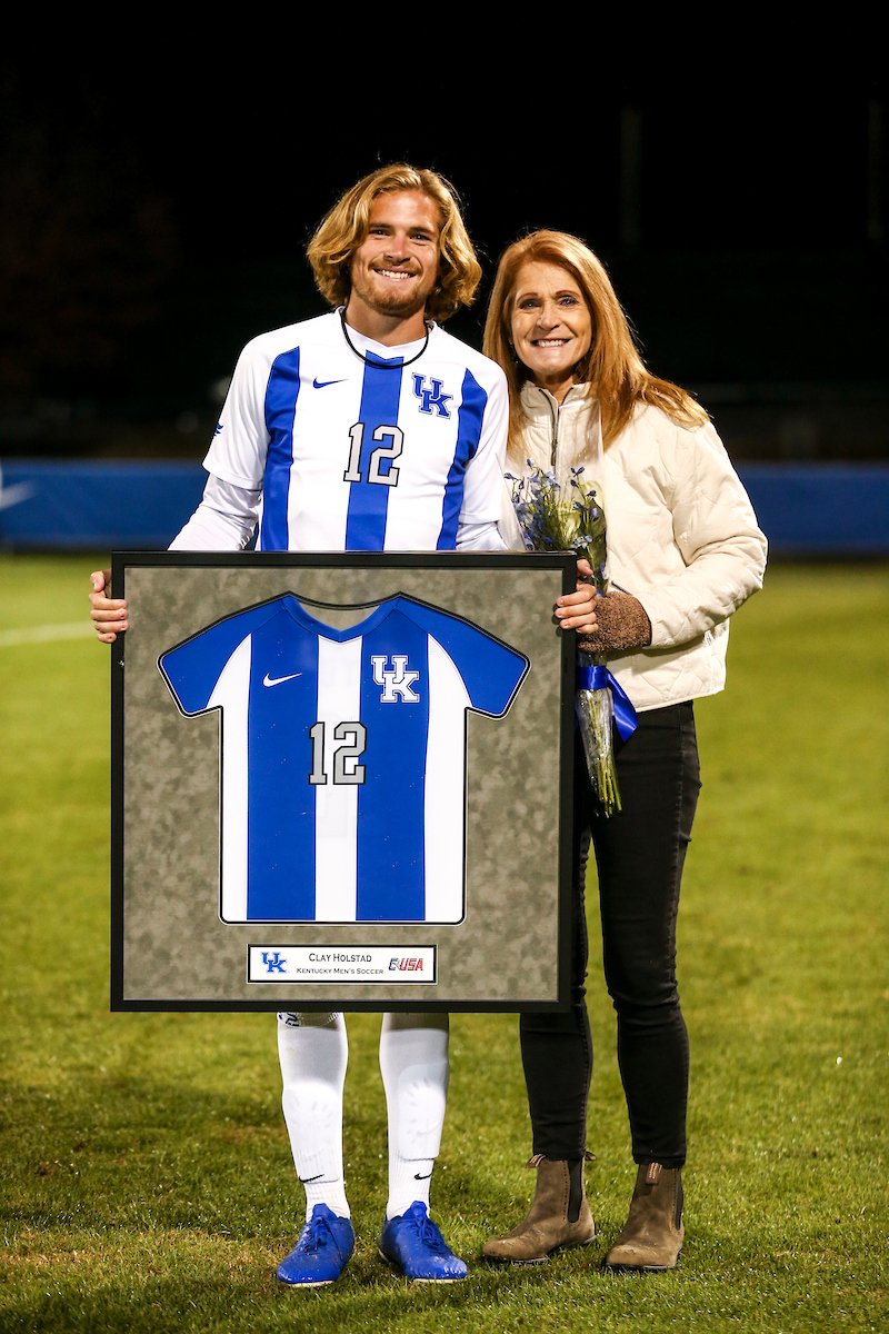 Clay Holstad.

Kentucky MSOC Recognizes 14 Seniors.

Photo by Grace Bradley | UK Athletics