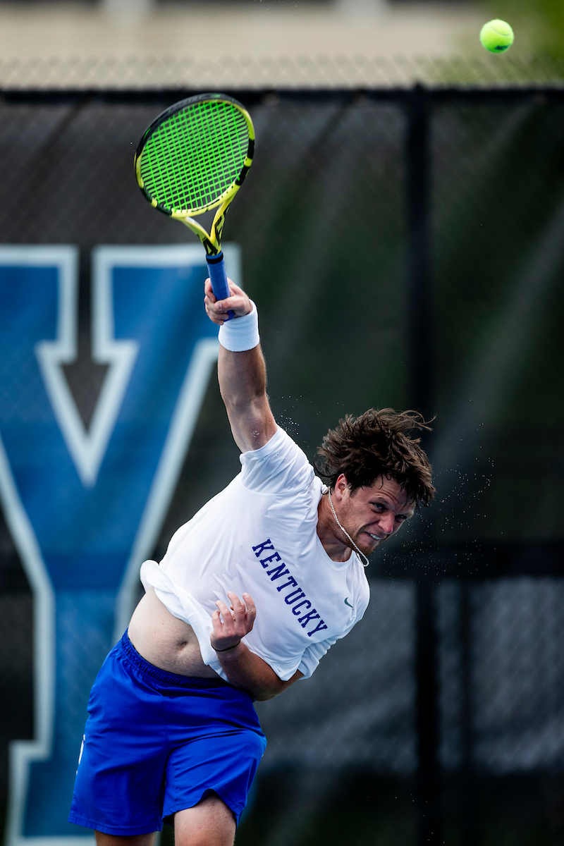 JJ Mercer.

Kentucky beat DePaul 4-0 in the first round of the 2022 NCAA Men’s Tennis Tournament.

Photo by Elliott Hess | UK Athletics