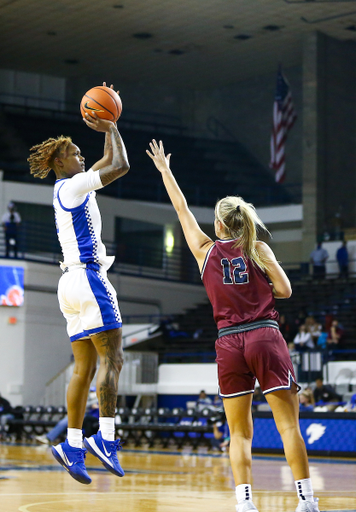 Jazmine Massengill. 

Kentucky beat Lee 95-51.

Photo by Abbey Cutrer | UK Athletics