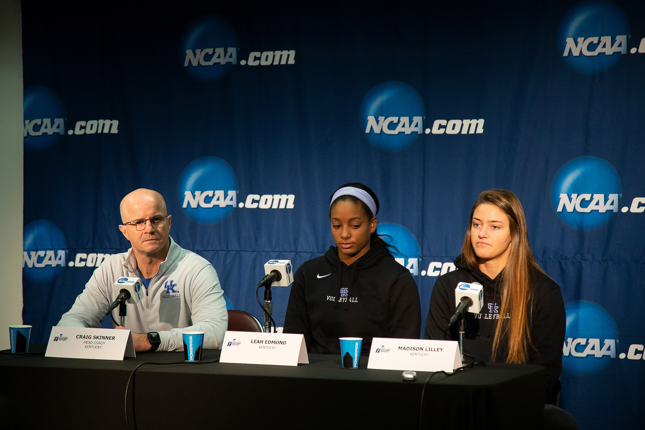 Craig Skinner. Leah Edmond. Madison Lilley.

NCAA volleyball Sweet 16.

Photo by Chet White | UK Athletics