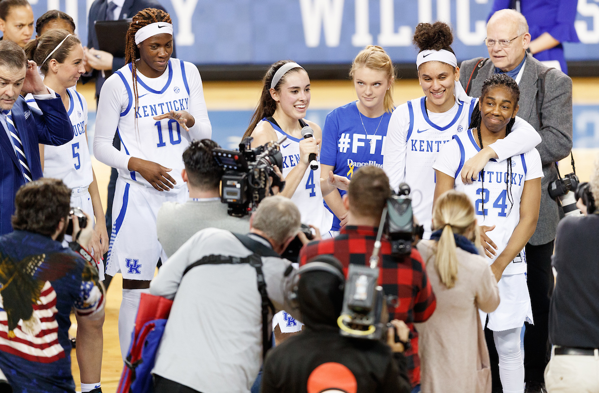 Maci Morris. Team.


The UK women?s basketball team beat LSU on senior day on Sunday, February 24, 2019.

Photo by Elliott Hess | UK Athletics
