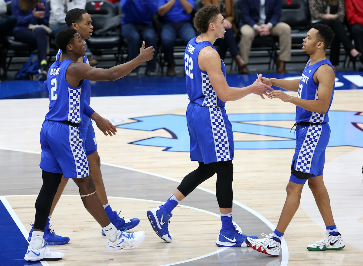 Reid Travis and Jemarl Baker. 

UK beats to UNC 80-72. 


Photo By Barry Westerman | UK Athletics
