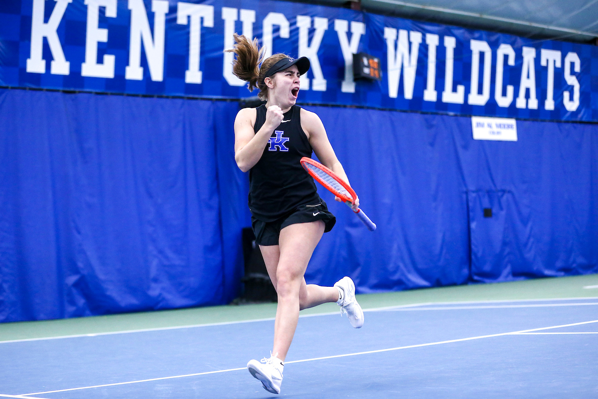 Florencia Urrutia.

Kentucky beats West Virginia 4-3.

Photo by Grace Bradley | UK Athletics