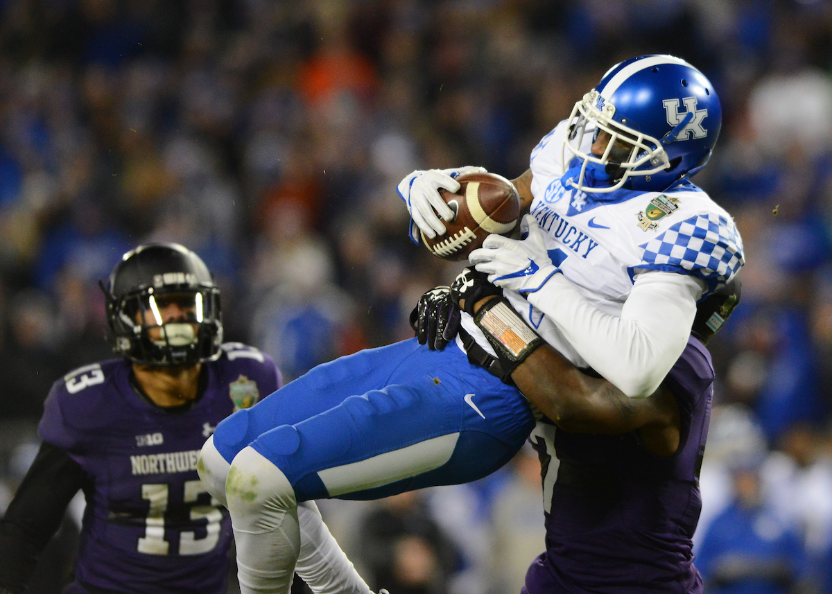 The University of Kentucky football team falls to Northwestern 23-24 in the Music City Bowl on Friday, December 29, 2017, at Nissan Field in Nashville, Tn.