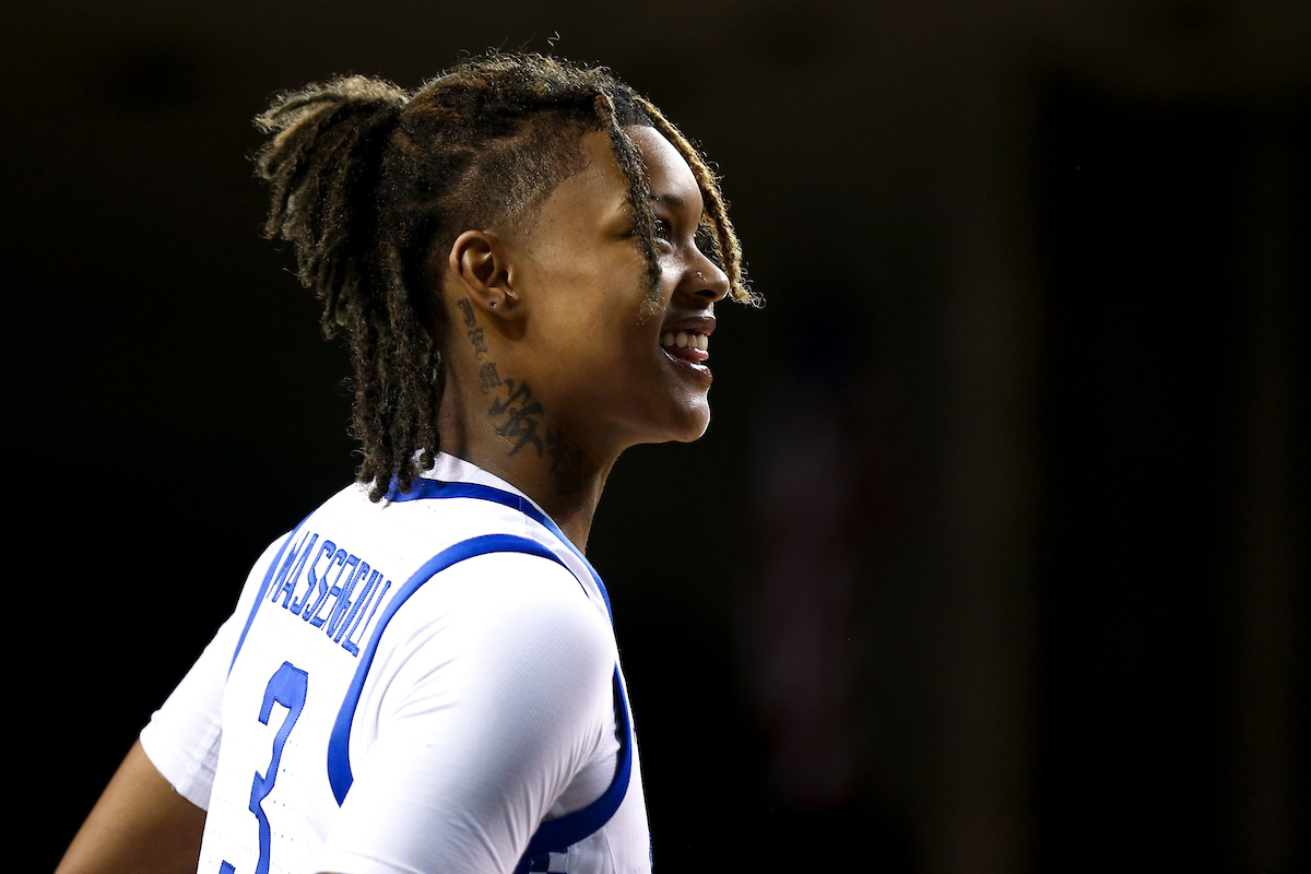 Jazmine Massengill.

Kentucky loses to South Carolina 59-50.

Photo by Grace Bradley | UK Athletics